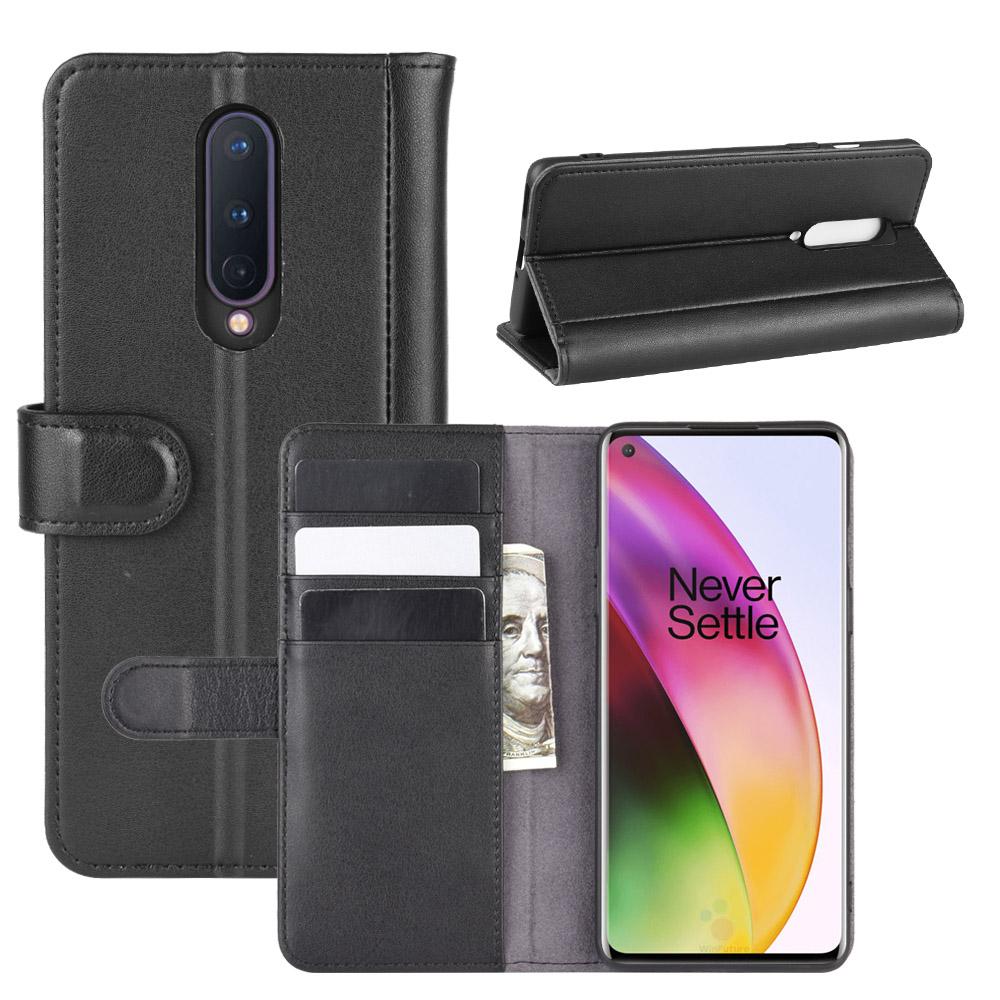 Aito Nahkakotelo  OnePlus 8 Musta