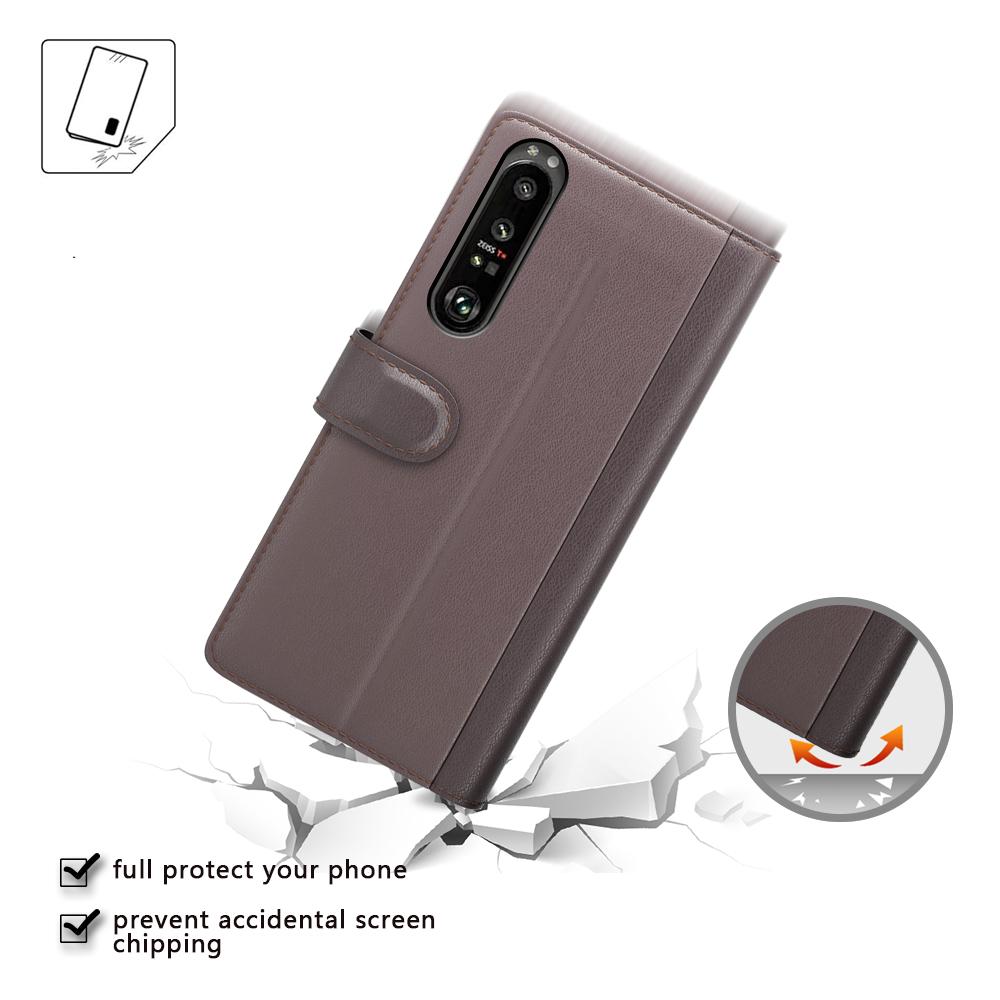 Aito Nahkakotelo Sony Xperia 1 III Ruskea