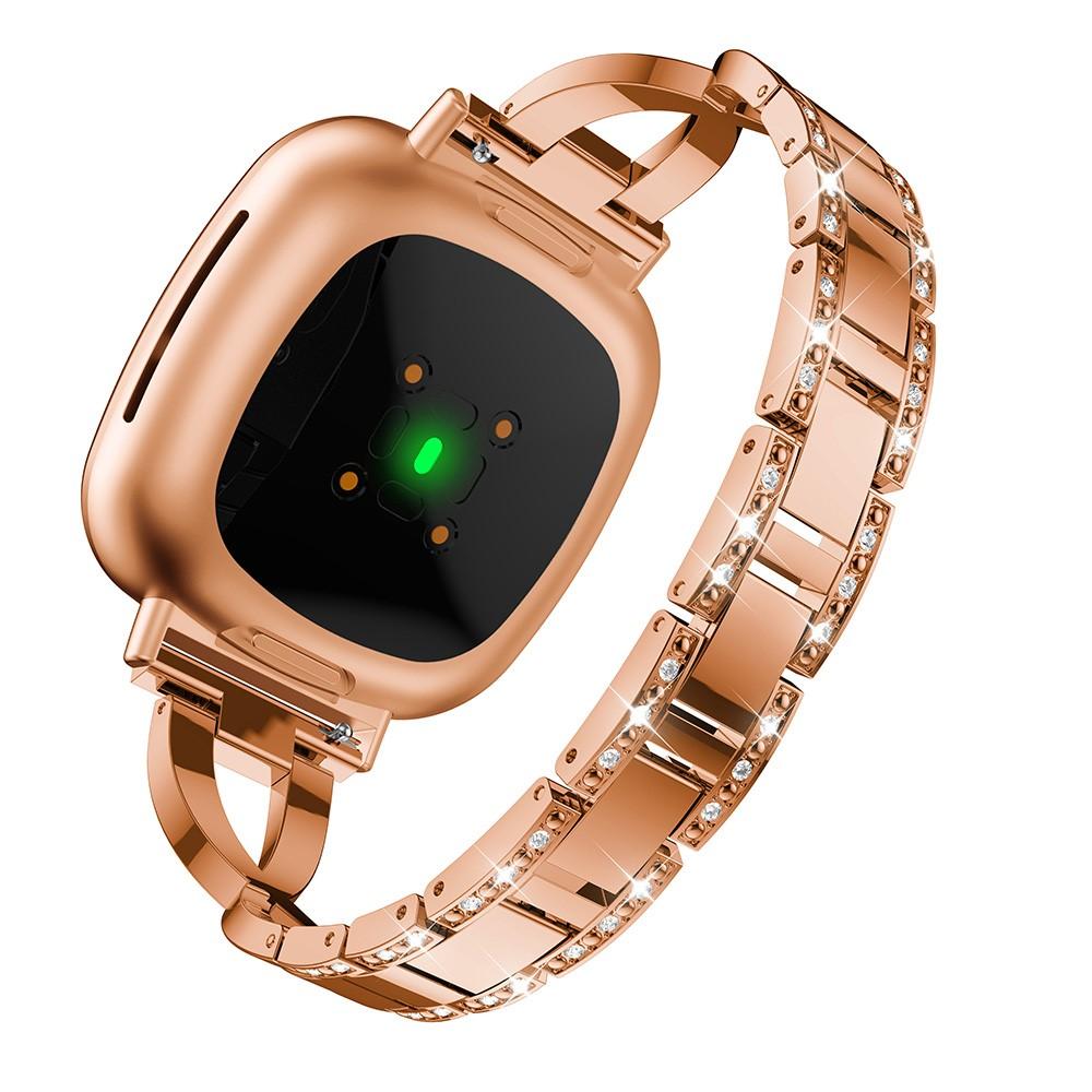 Crystal Bracelet Fitbit Versa 4 Rose Gold