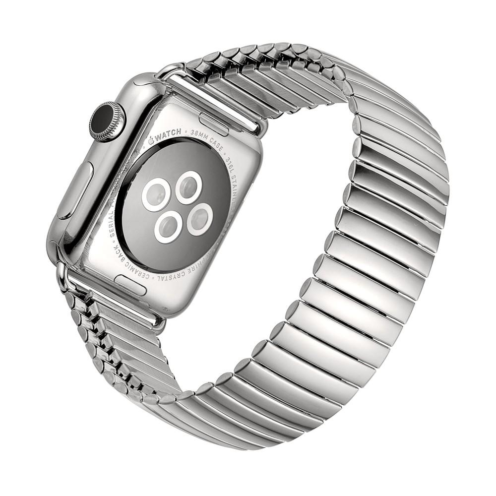 Elastinen metalliranneke Apple Watch 41mm Series 9 hopea