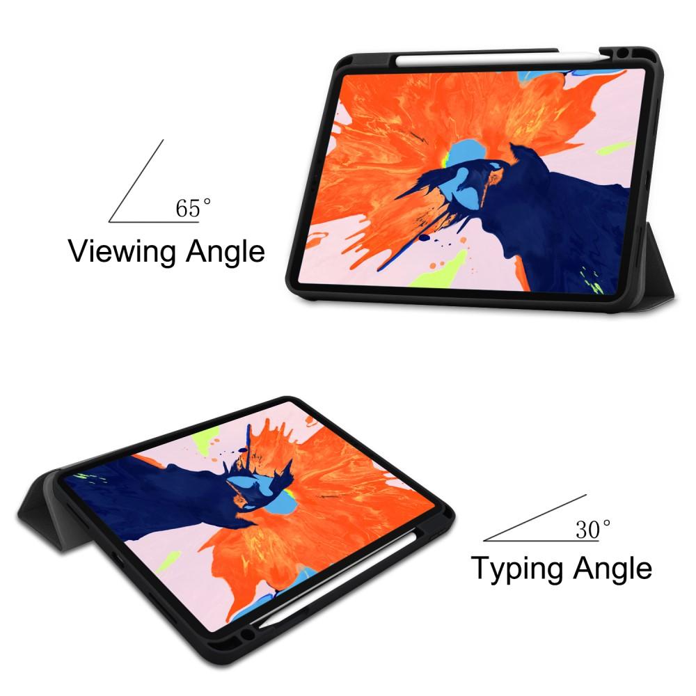 Kotelo Tri-fold Kynäpidikkeellä iPad Pro 12.9 3rd Gen (2018) musta