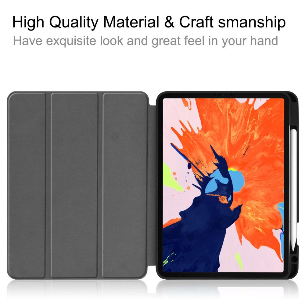 Kotelo Tri-fold Kynäpidikkeellä iPad Pro 12.9 4th Gen (2020) musta