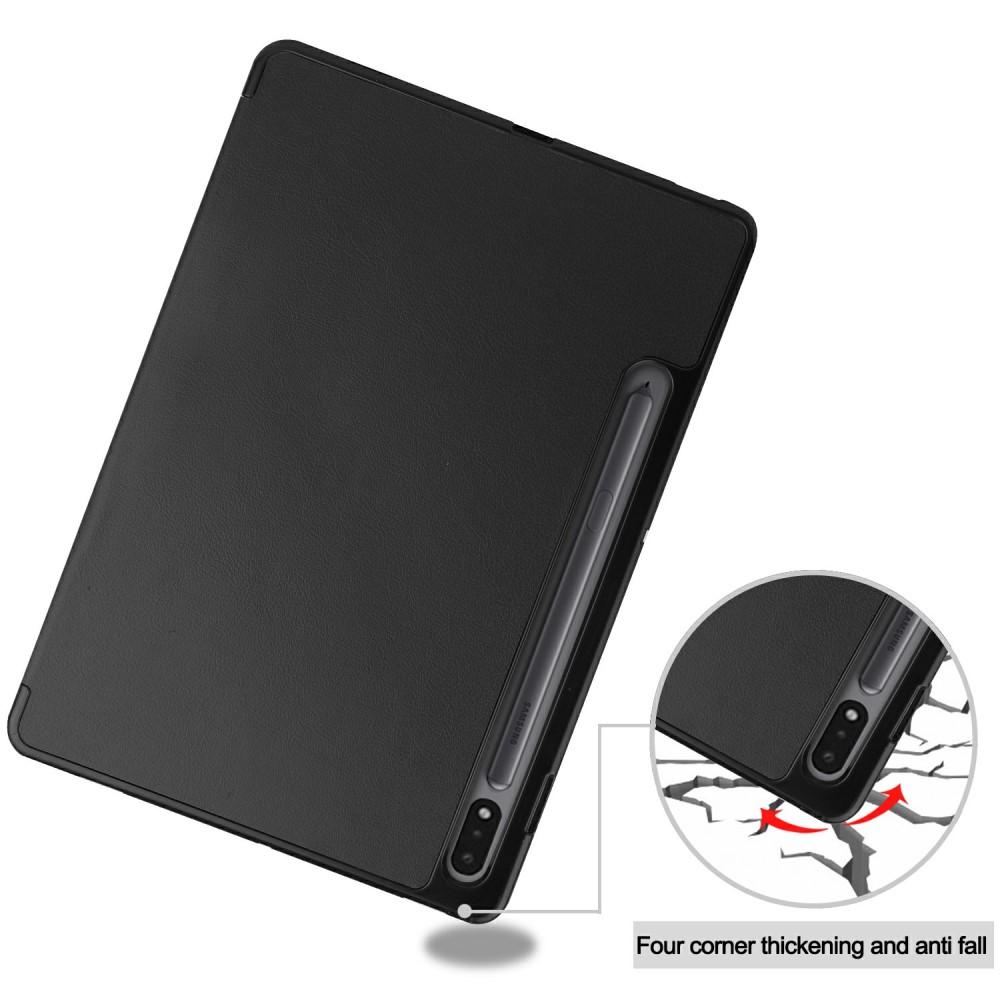 Kotelo Tri-fold Kynäpidikkeellä Galaxy Tab S7/S8 musta