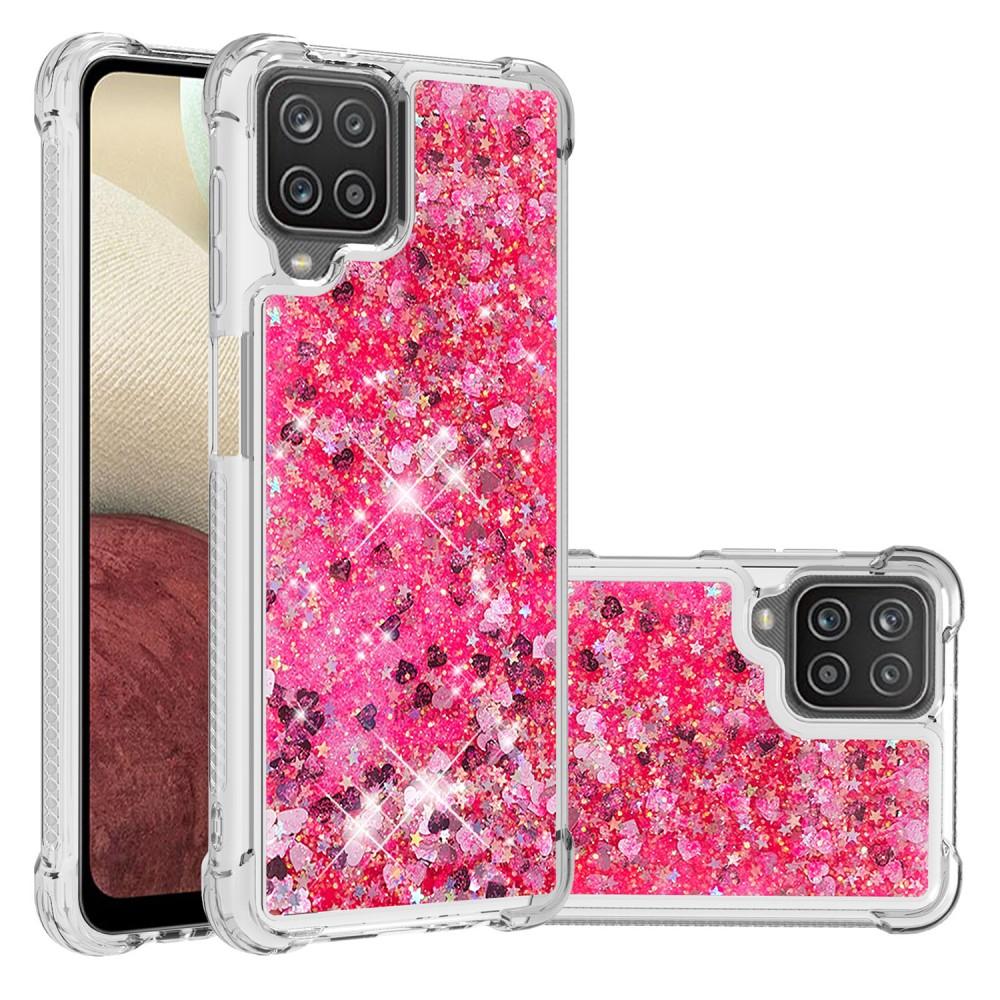 Samsung Galaxy A12 5G Glitter Powder TPU Case Punainen