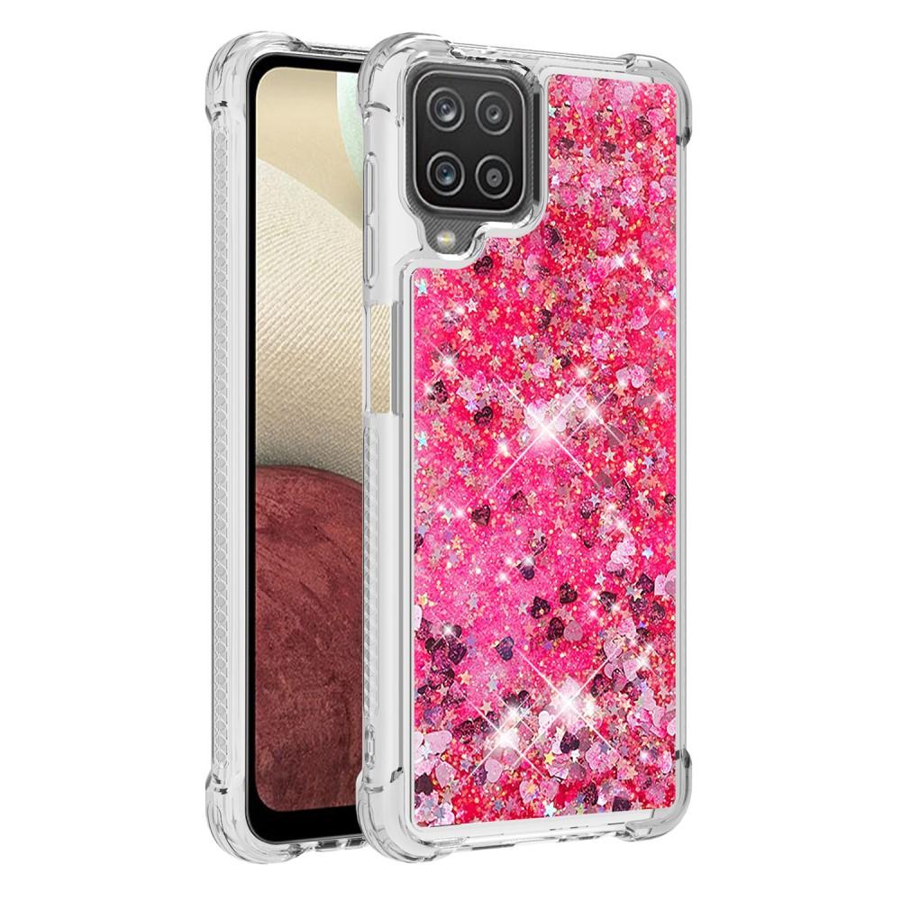 Samsung Galaxy A12 5G Glitter Powder TPU Case Punainen