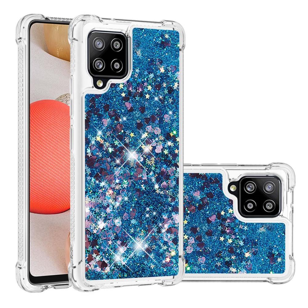 Samsung Galaxy A42 Glitter Powder TPU Case Sininen