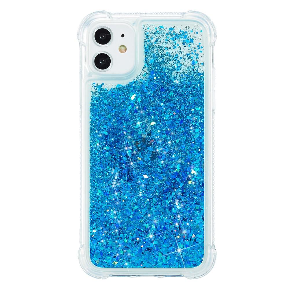 iPhone 12/12 Pro Glitter Powder TPU Case Sininen