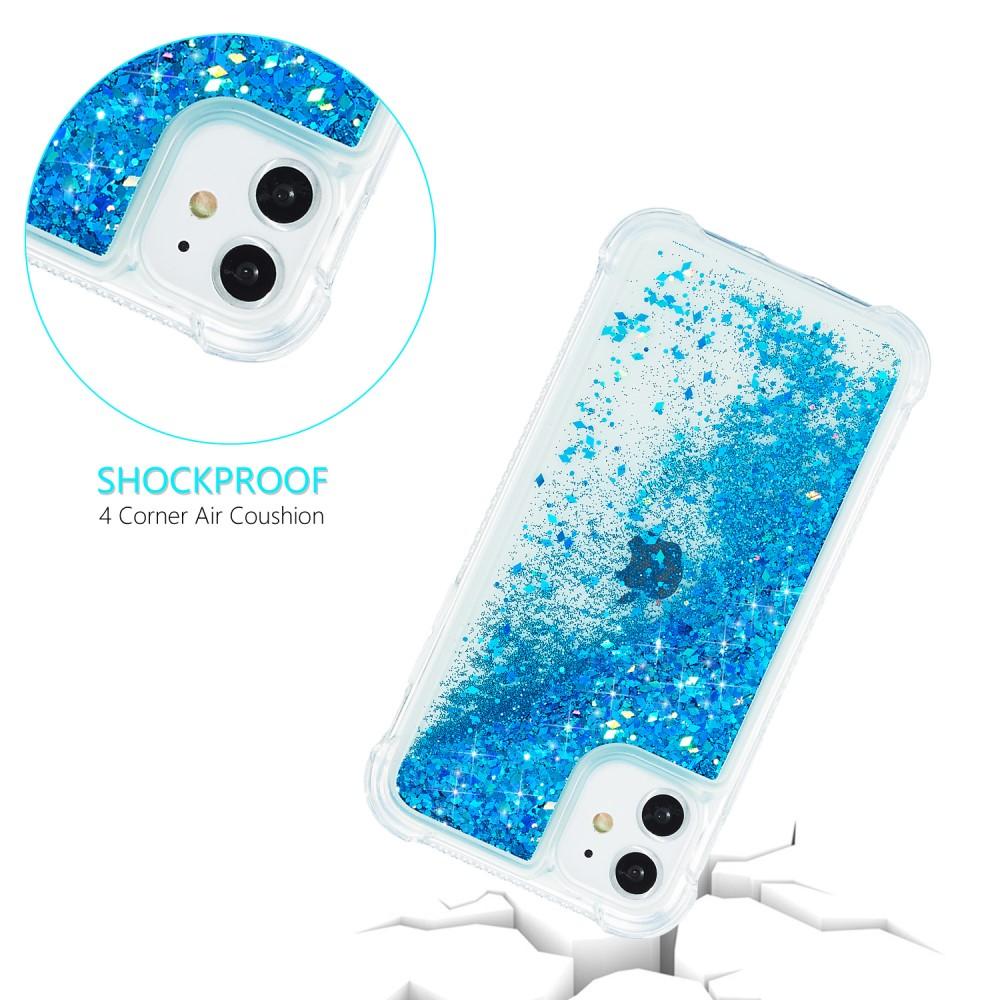 iPhone 12/12 Pro Glitter Powder TPU Case Sininen