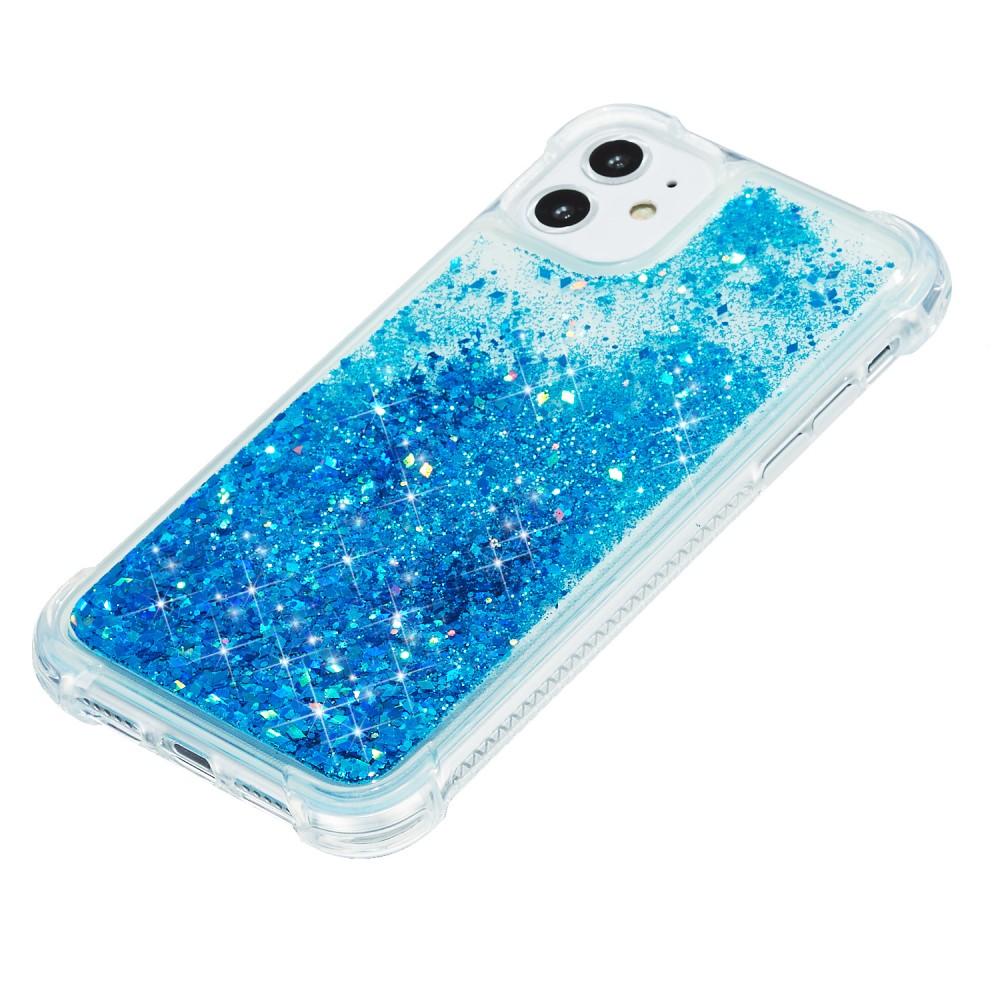 iPhone 12/12 Pro Glitter Powder TPU Case Sininen