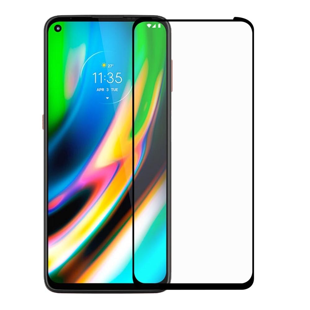Koko Näytön Panssarilasi Motorola Moto G9 Plus musta