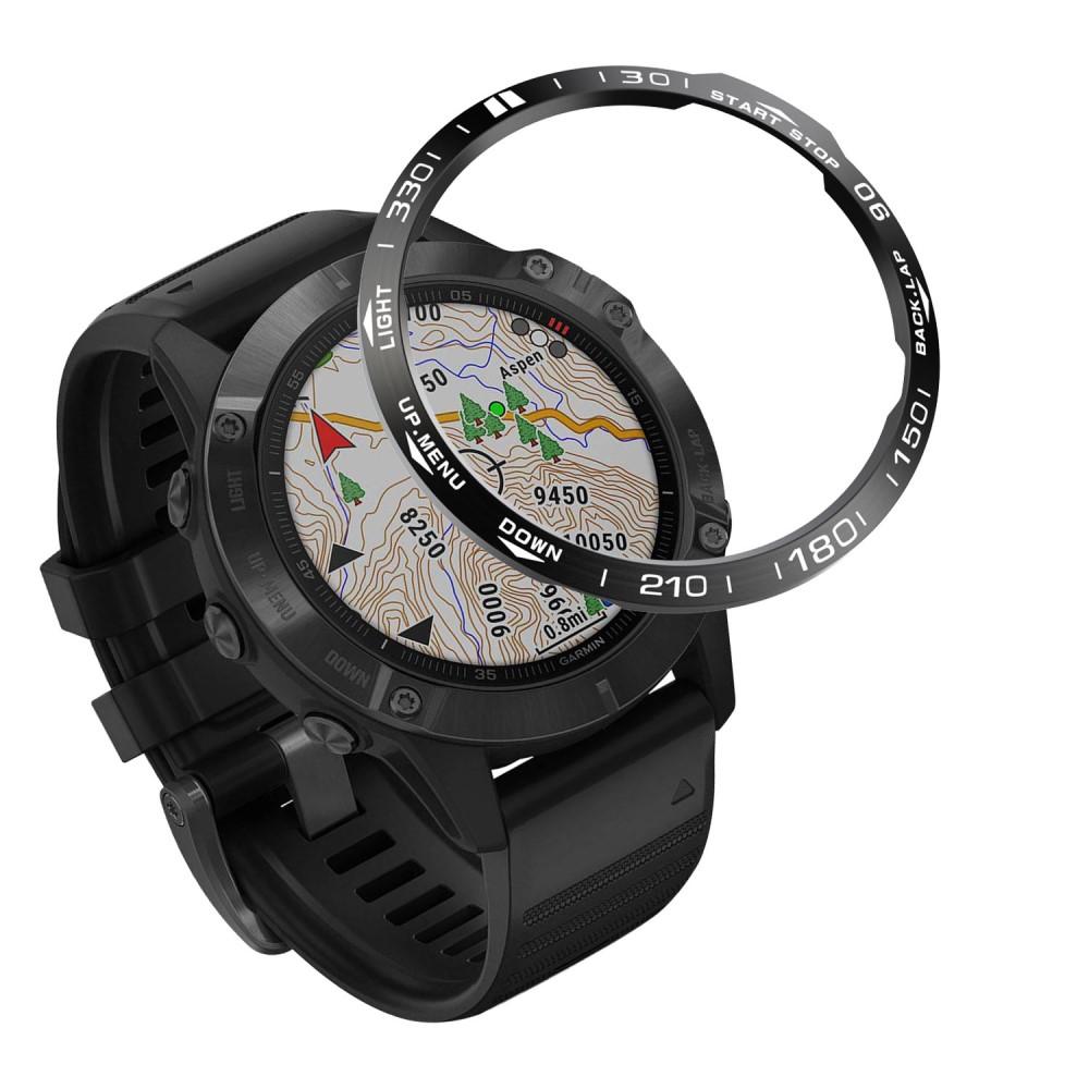 Kehys Ring Garmin Fenix 6X musta