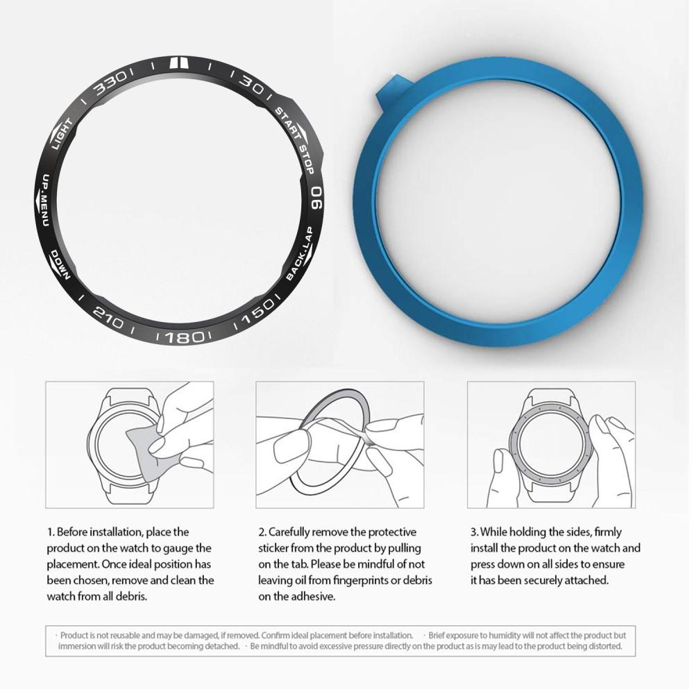 Kehys Ring Garmin Fenix 6X musta