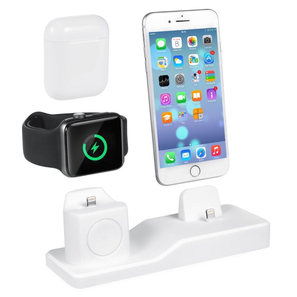 AirPods/Apple Watch/iPhone Latausteline 3-in-1 Valkoinen