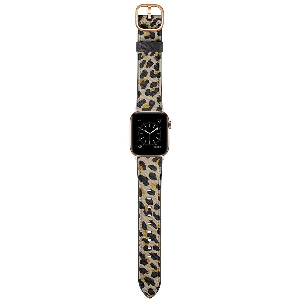 Nahkaranneke Apple Watch Series 8 45mm Leopardi