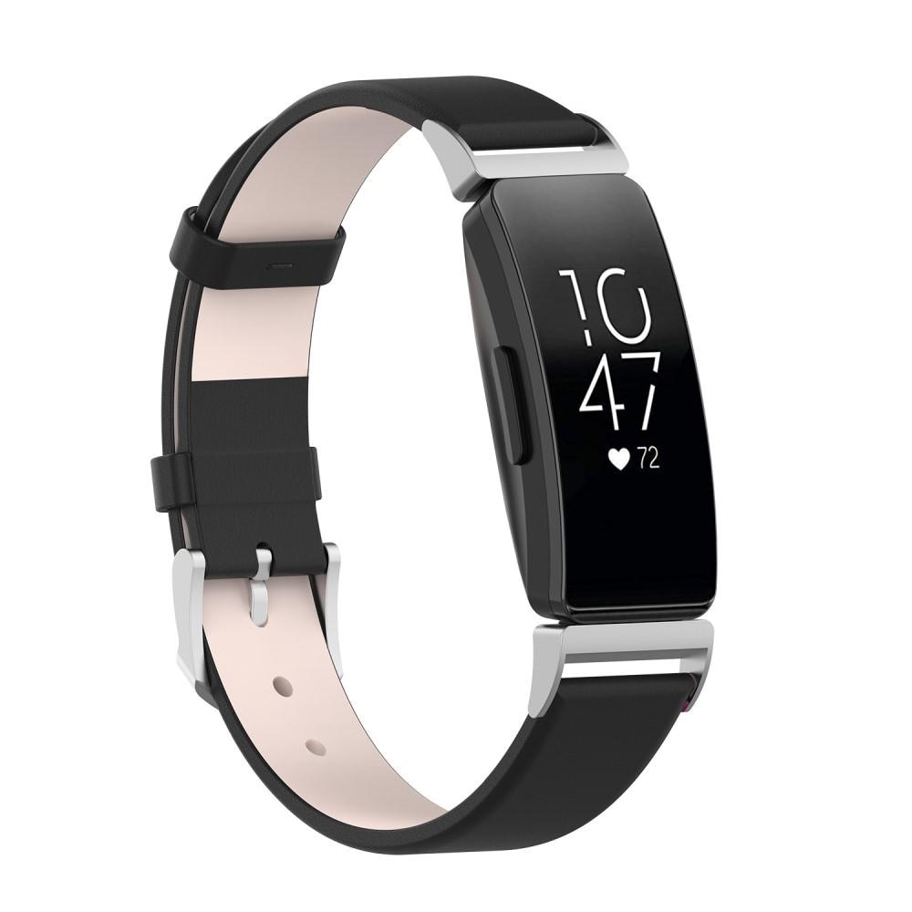 Nahkaranneke Fitbit Inspire/Inspire HR/Inspire 2 musta