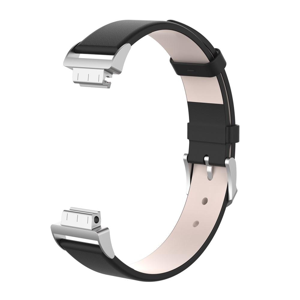 Nahkaranneke Fitbit Inspire/Inspire HR/Inspire 2 Musta