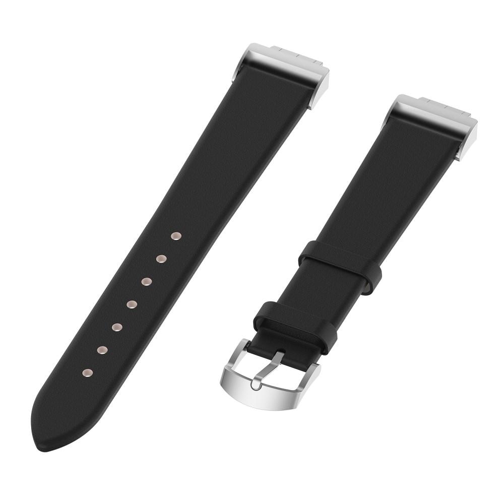 Nahkaranneke Fitbit Inspire/Inspire HR/Inspire 2 Musta