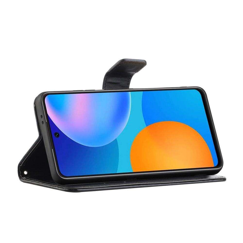Nahkakotelo Perhonen Samsung Galaxy S21 FE Musta