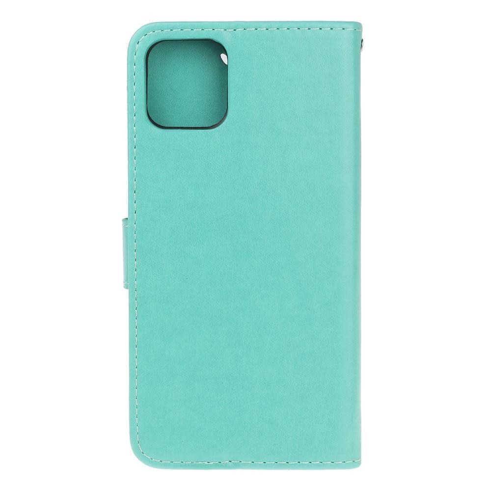 Nahkakotelo Perhonen Apple iPhone 12 Mini Vihreä