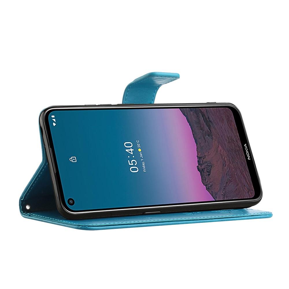 Nahkakotelo Perhonen Nokia 5.4 sininen