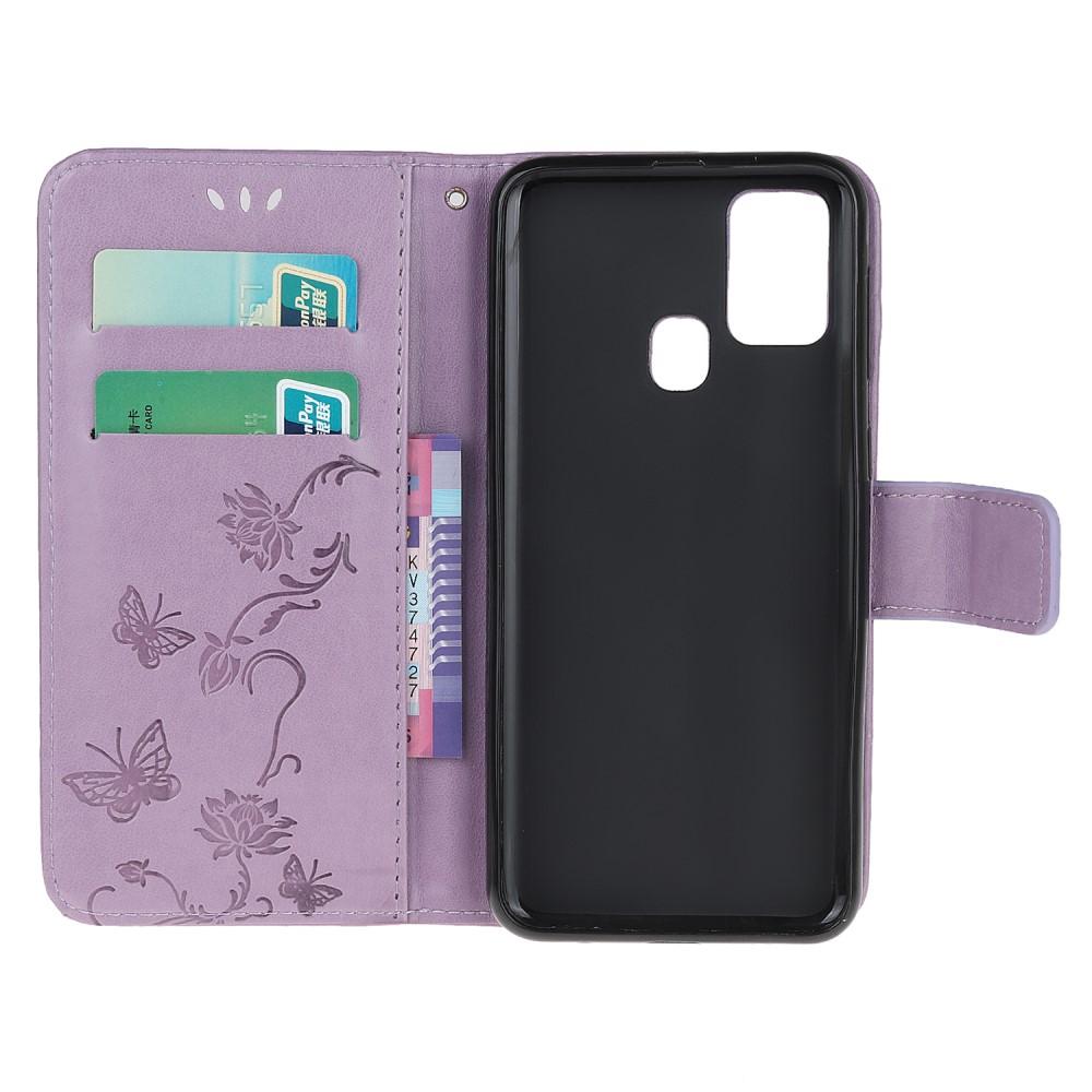 Nahkakotelo Perhonen  OnePlus Nord N100 Liila