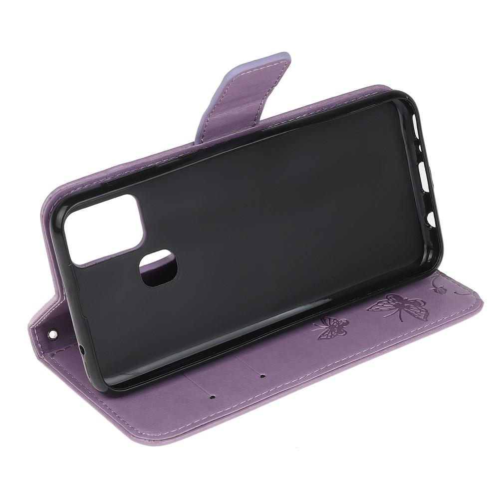 Nahkakotelo Perhonen  OnePlus Nord N100 Liila