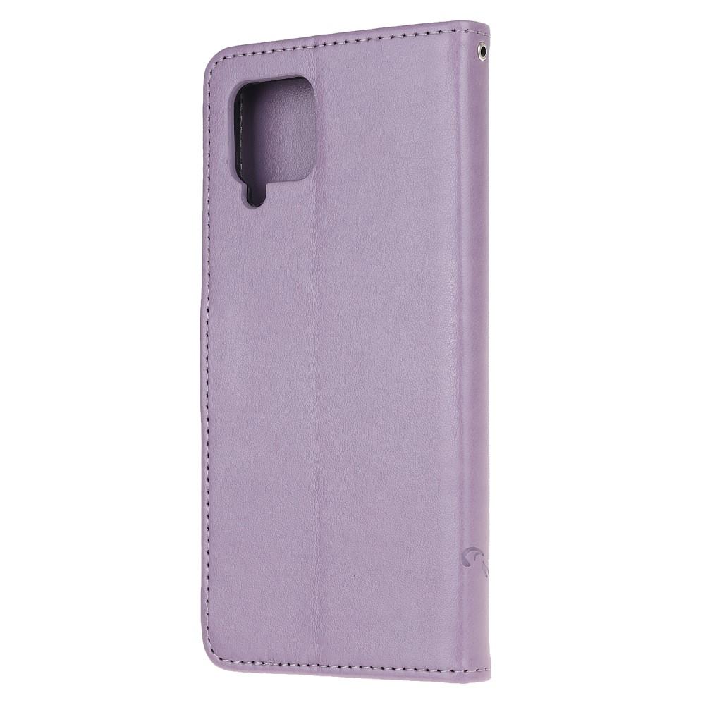 Nahkakotelo Perhonen Samsung Galaxy A12 5G Liila