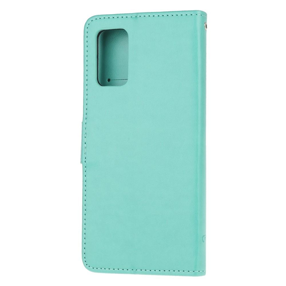 Nahkakotelo Perhonen Samsung Galaxy S20 FE Vihreä