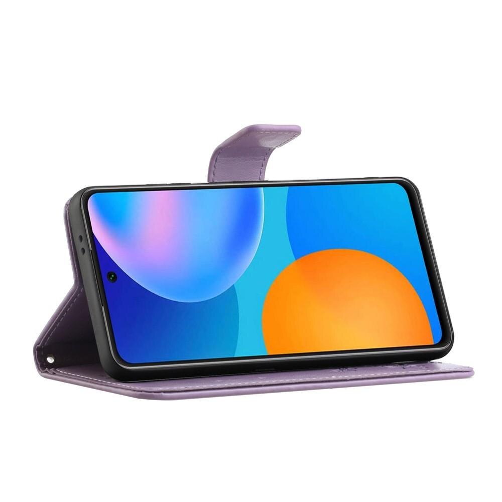 Nahkakotelo Perhonen Samsung Galaxy S21 Plus Liila