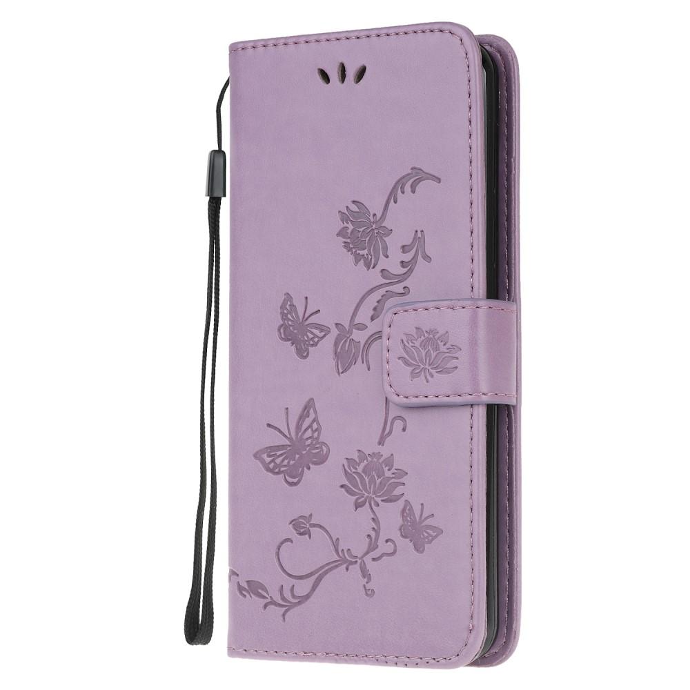 Nahkakotelo Perhonen Samsung Galaxy S21 Ultra Liila