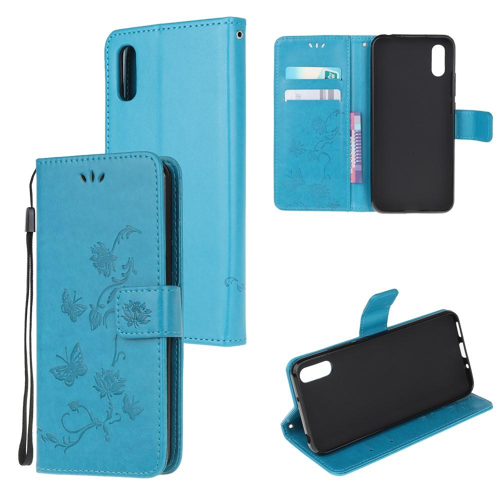 Nahkakotelo Perhonen Samsung Galaxy Xcover 5 Sininen