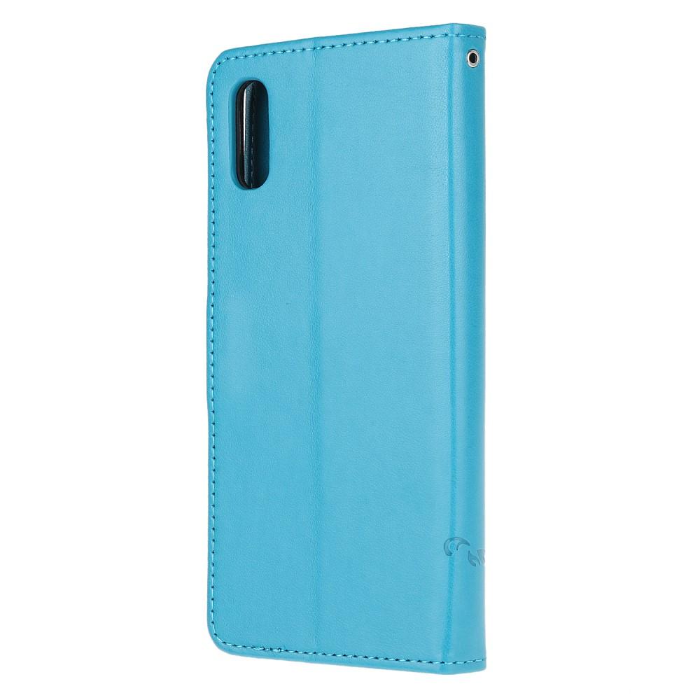 Nahkakotelo Perhonen Samsung Galaxy Xcover 5 sininen