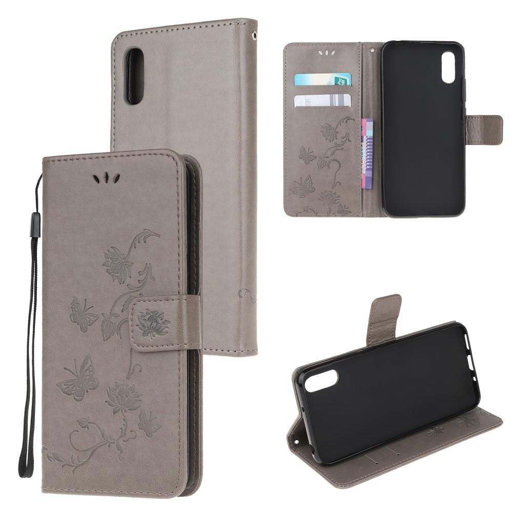 Nahkakotelo Perhonen Samsung Galaxy Xcover 5 Harmaa