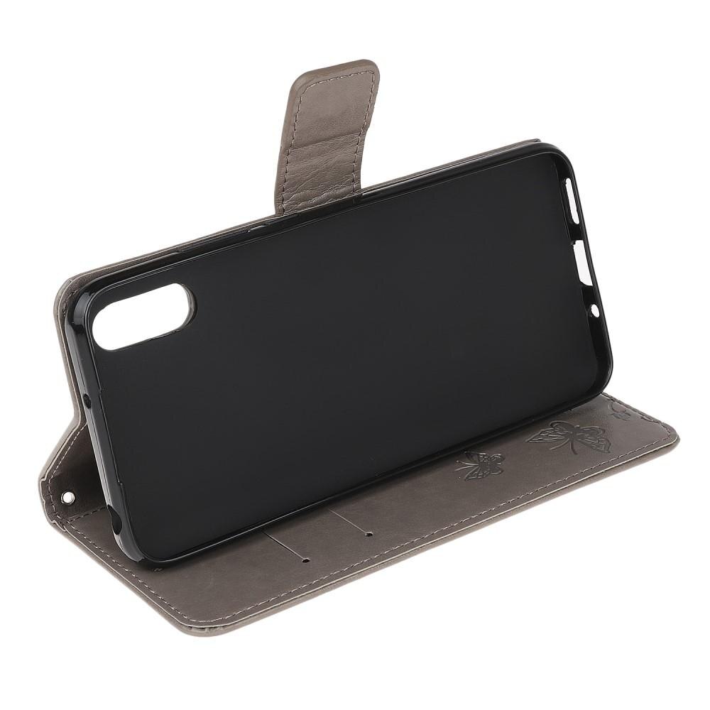 Nahkakotelo Perhonen Samsung Galaxy Xcover 5 Harmaa