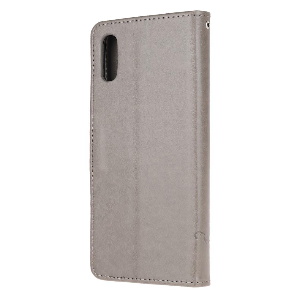Nahkakotelo Perhonen Samsung Galaxy Xcover 5 Harmaa