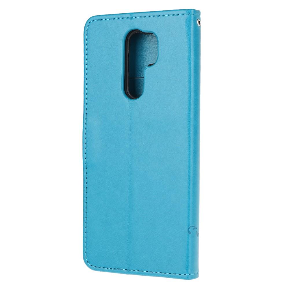 Nahkakotelo Perhonen Xiaomi Redmi 9 sininen