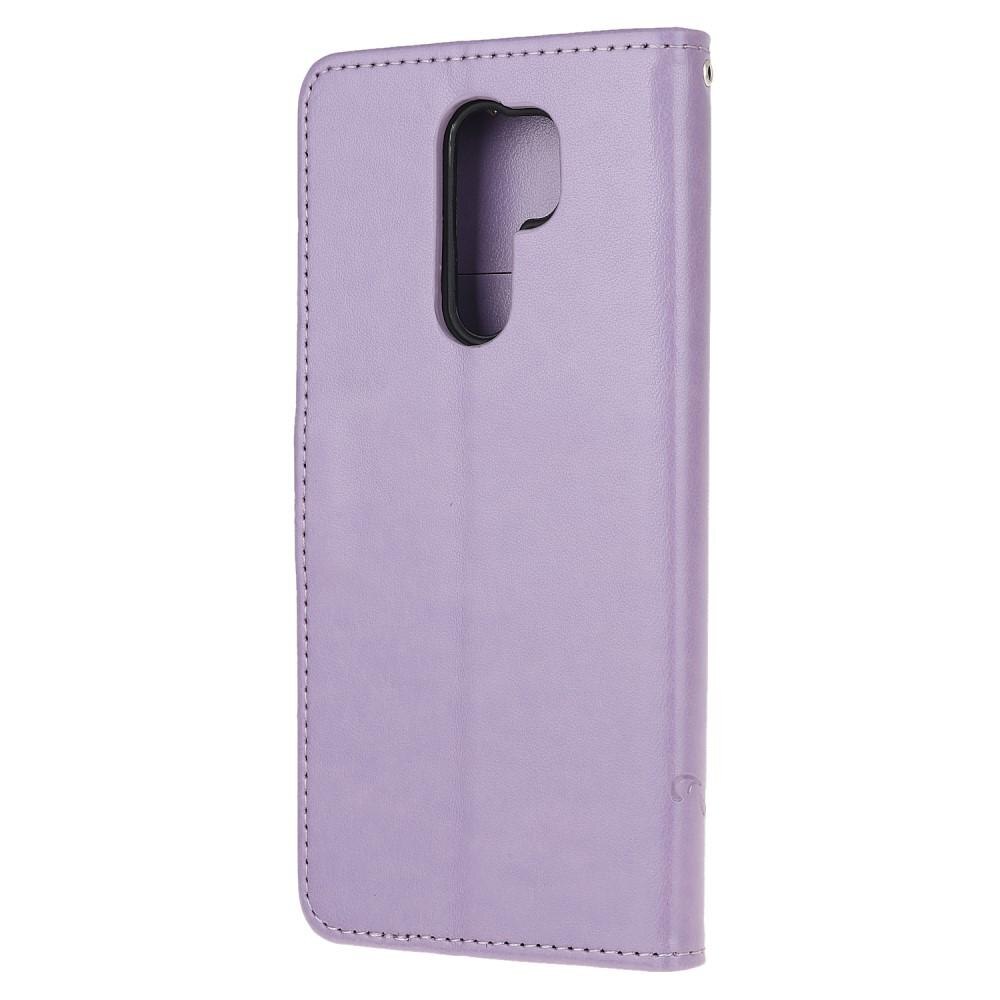 Nahkakotelo Perhonen Xiaomi Redmi 9 Liila