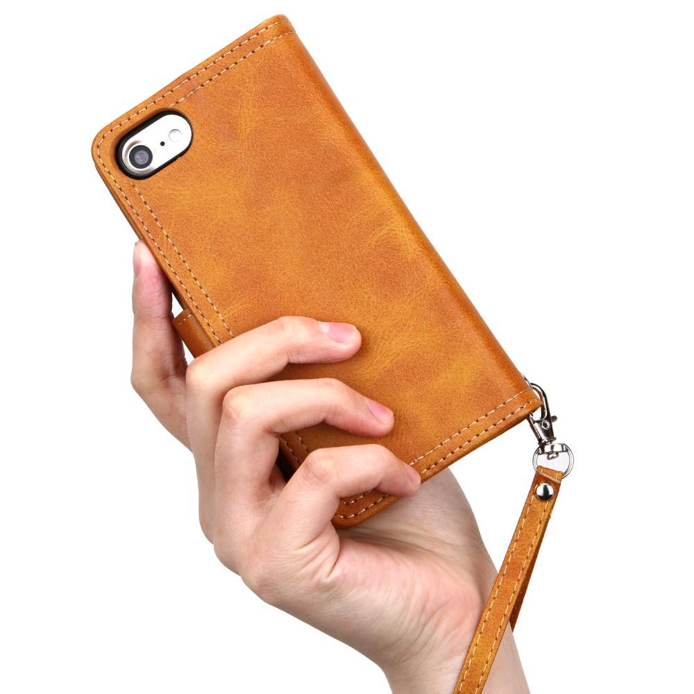 Suojakotelo Multi-slot iPhone 8 cognac