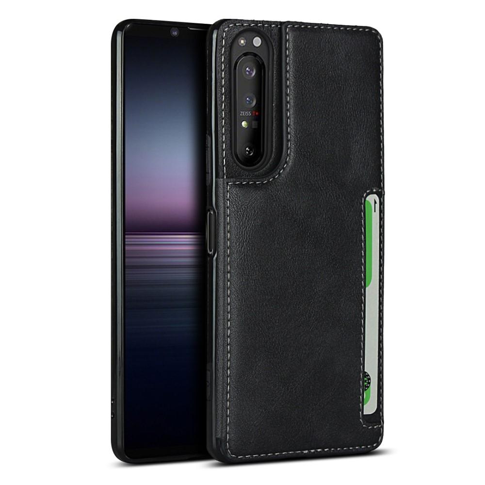 Sony Xperia 1 II Leather Multi-Slit Case Musta