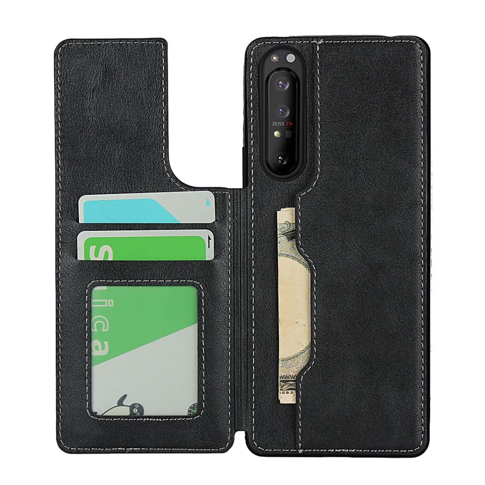 Sony Xperia 1 II Leather Multi-Slit Case Musta