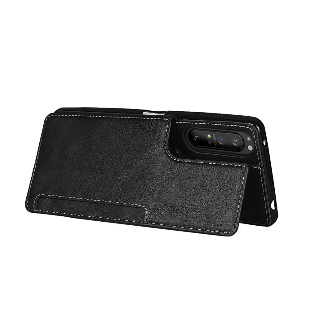 Sony Xperia 1 II Leather Multi-Slit Case Musta