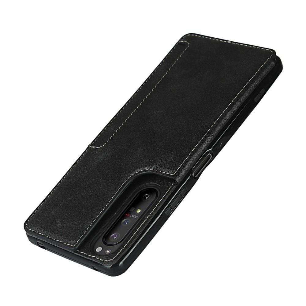 Sony Xperia 1 II Leather Multi-Slit Case Musta