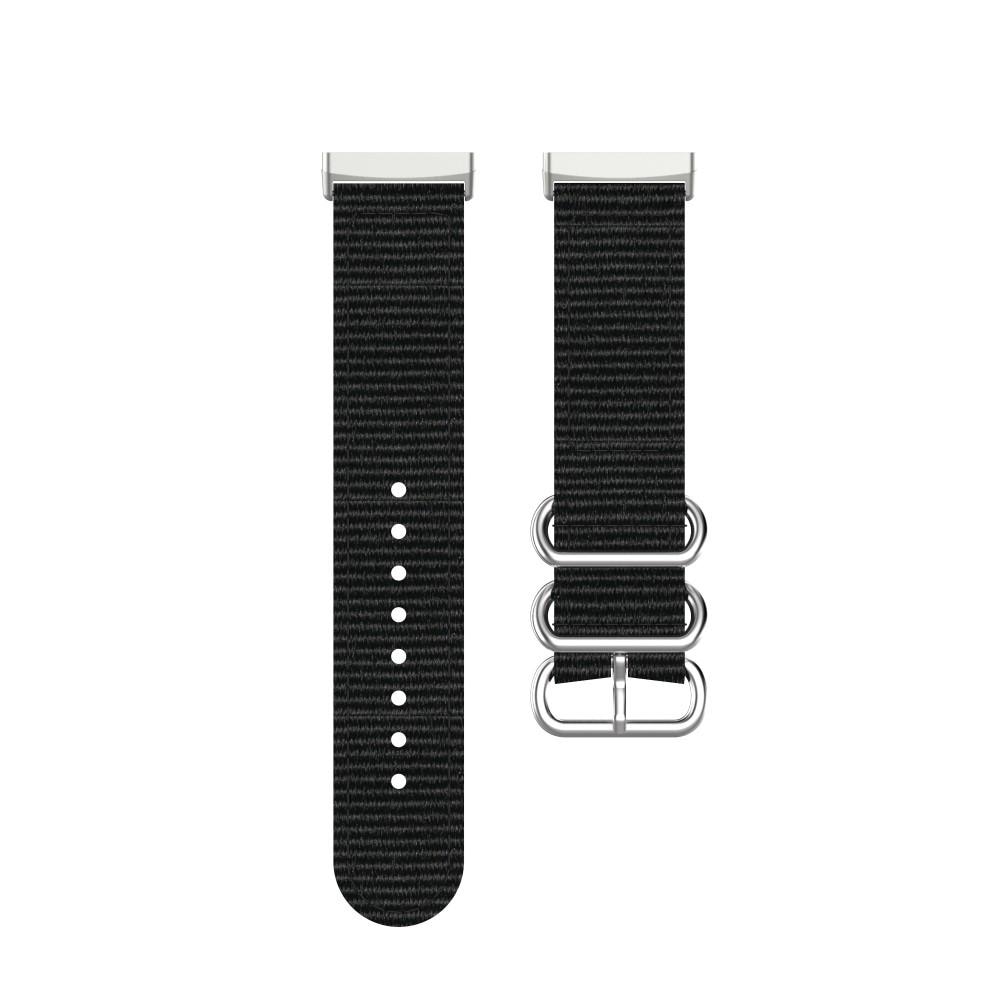 Fitbit Versa 3/Sense Natoranneke Musta