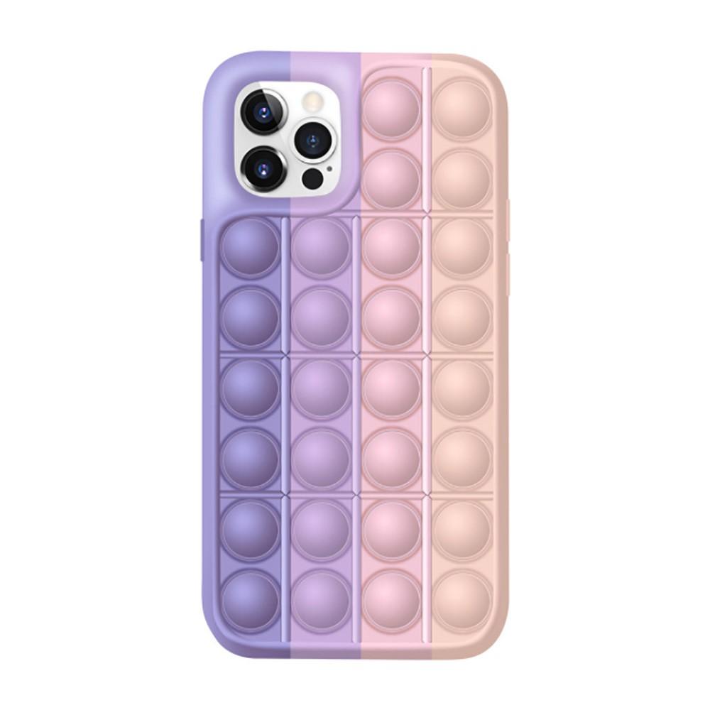 iPhone 12 Pro Max Pop It kuori Vaaleanpunainen/violetti