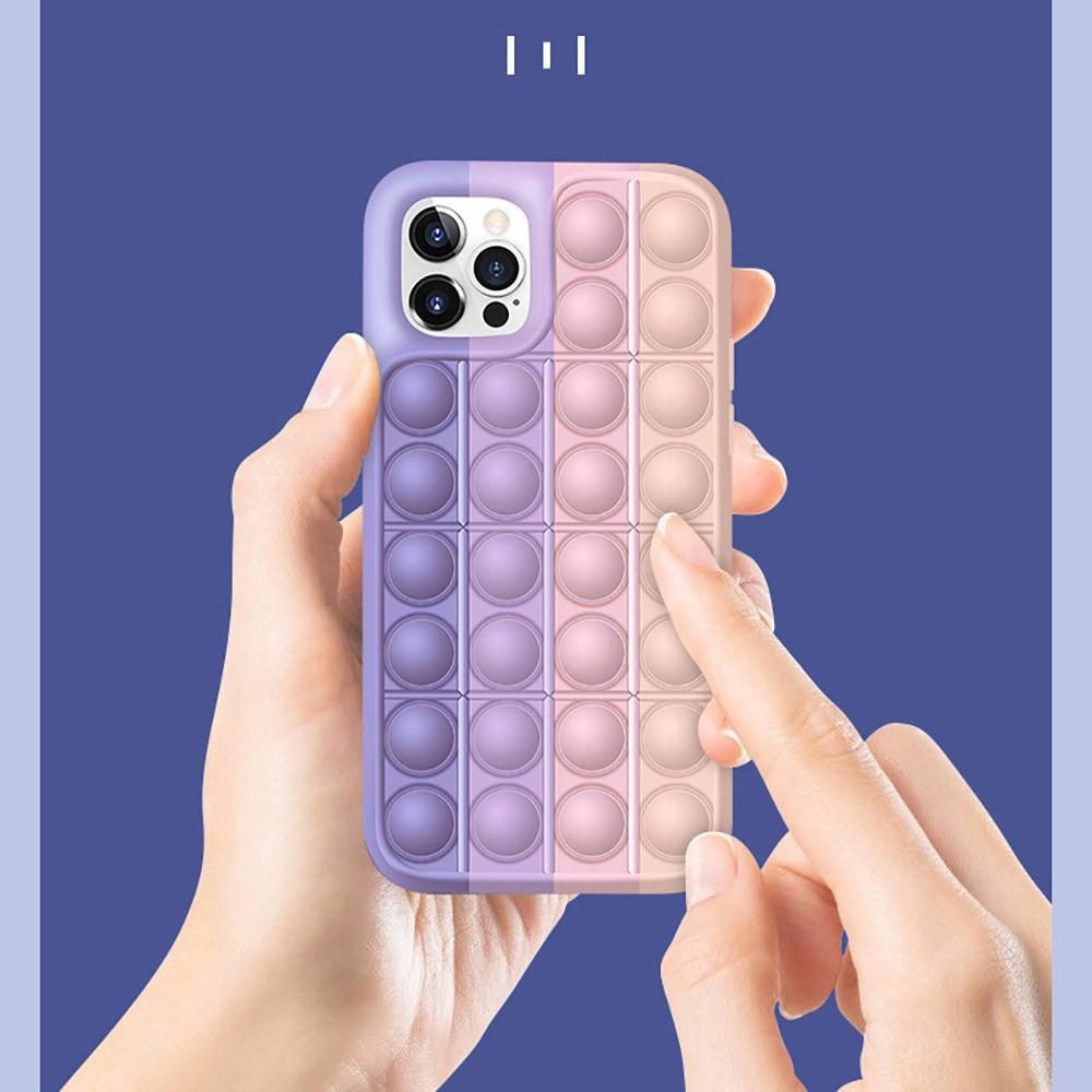 iPhone 12 Pro Max Pop It kuori Vaaleanpunainen/violetti