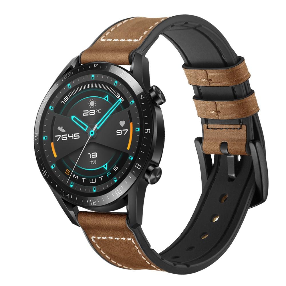 Premium Nahkaranneke Huawei Watch GT 2 Pro/GT 2 46mm/GT 2e ruskea