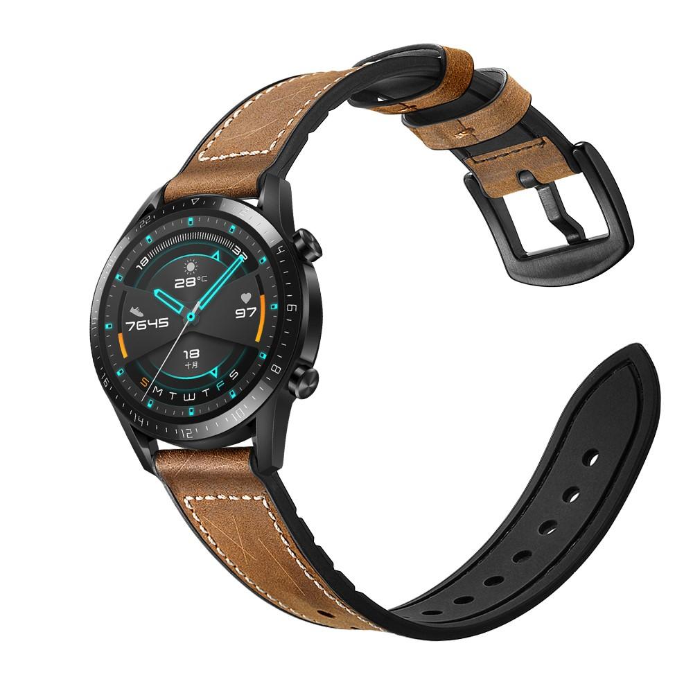 Premium Nahkaranneke Huawei Watch GT 2 Pro/GT 2 46mm/GT 2e ruskea