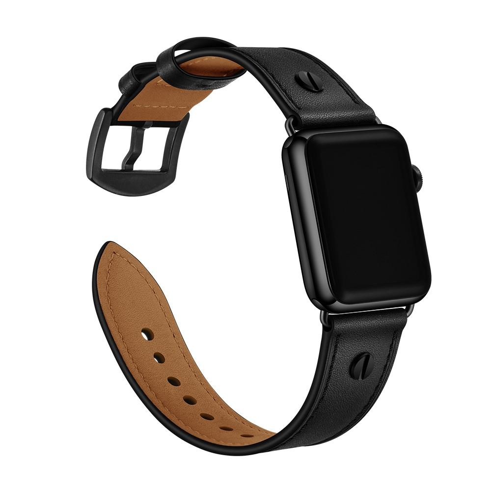 Premium Stud Watch Band Apple Watch 44mm Black