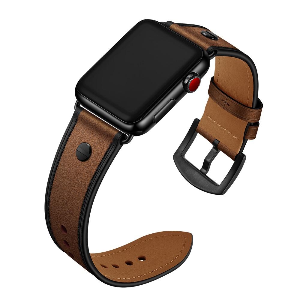 Premium Stud Watch Band Apple Watch SE 44mm Brown