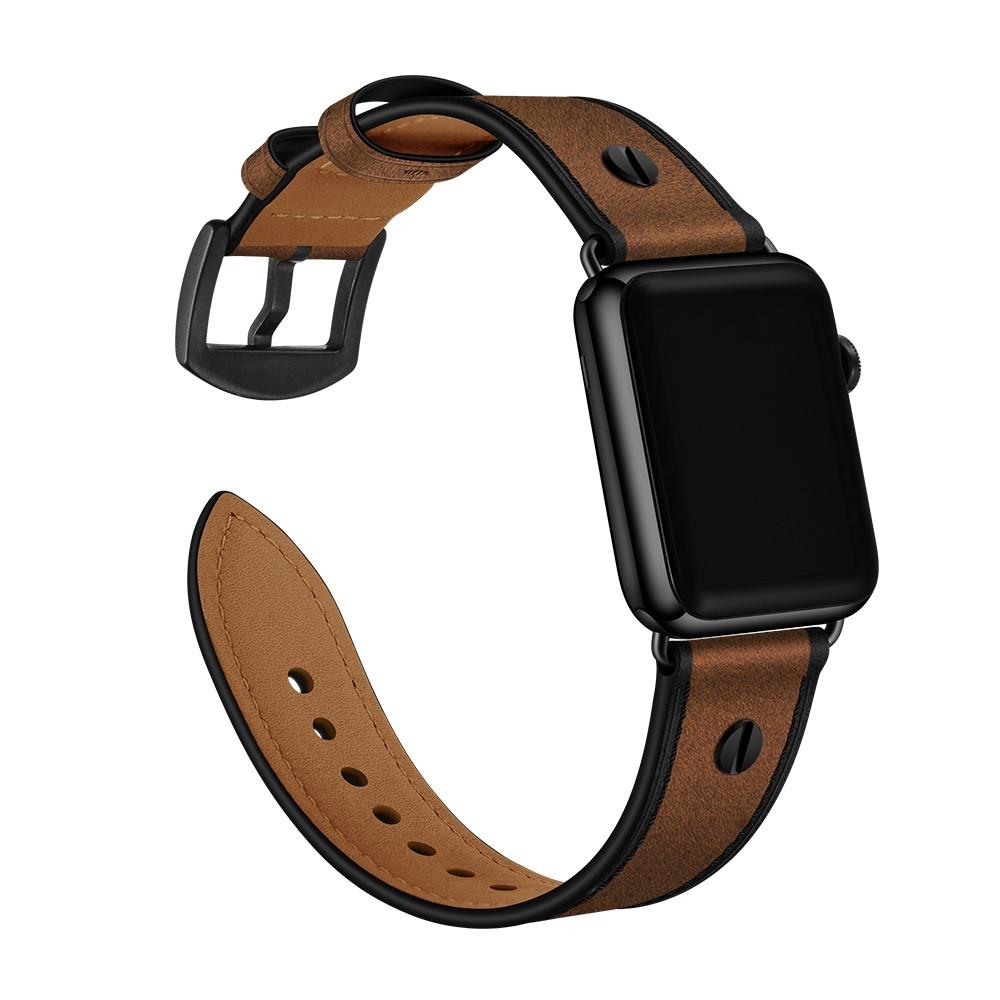 Premium Stud Watch Band Apple Watch Ultra 49mm Brown